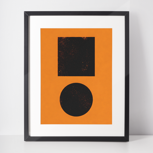 Signal 41 - Grounded Black and Orange Home Office Art